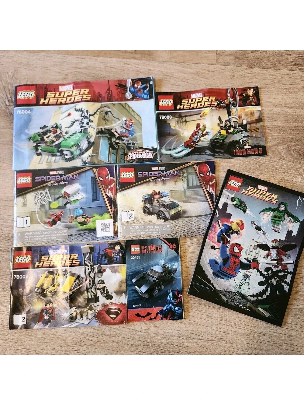 Lego Marvel & DC Super Heroes Manual Booklets Only Spider-Man 76184 Batman 76002